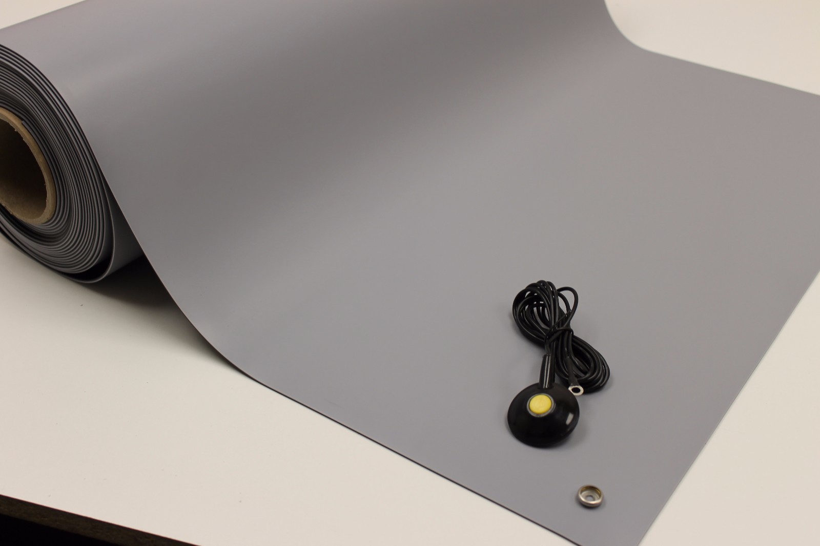 2LAYER RUBBER ESD ANTI-STATIC GROUNDING MAT- 24 X 36 W/GROUND CABLE-GRAY