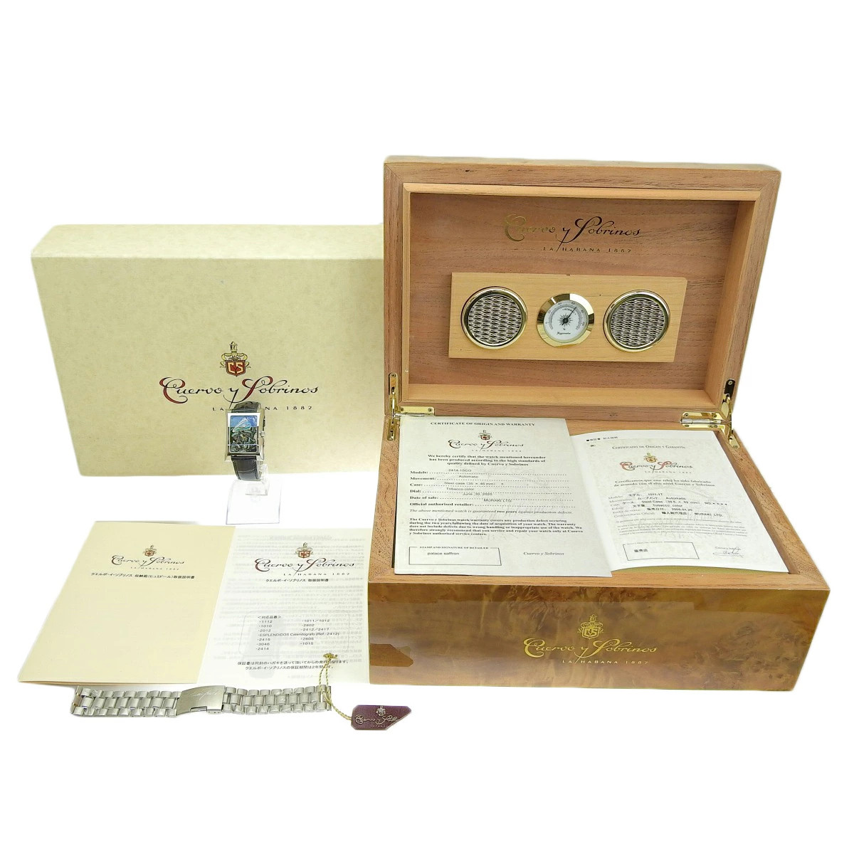 Cuervo y Sobrinos Esplendidos 2414-1SCO SS Leather Automatic Men’s Watch Box