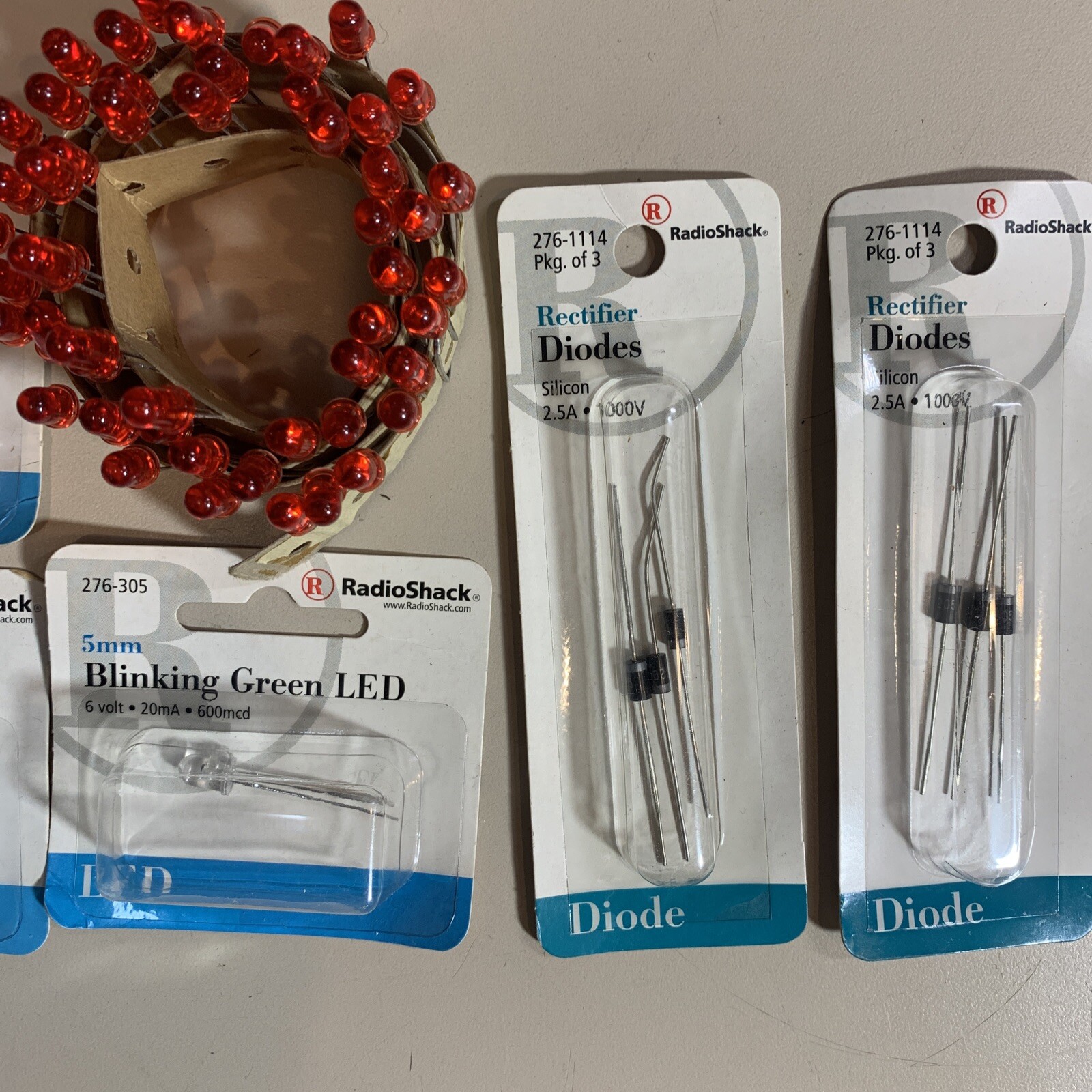 Radio Shack electronics parts lot LED’s / Diodes