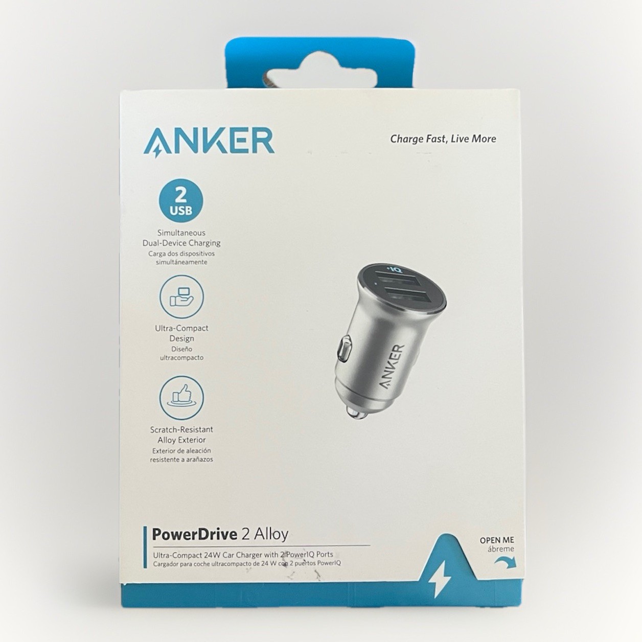 Anker 2-Port PowerDrive 24W Car Charger – Silver