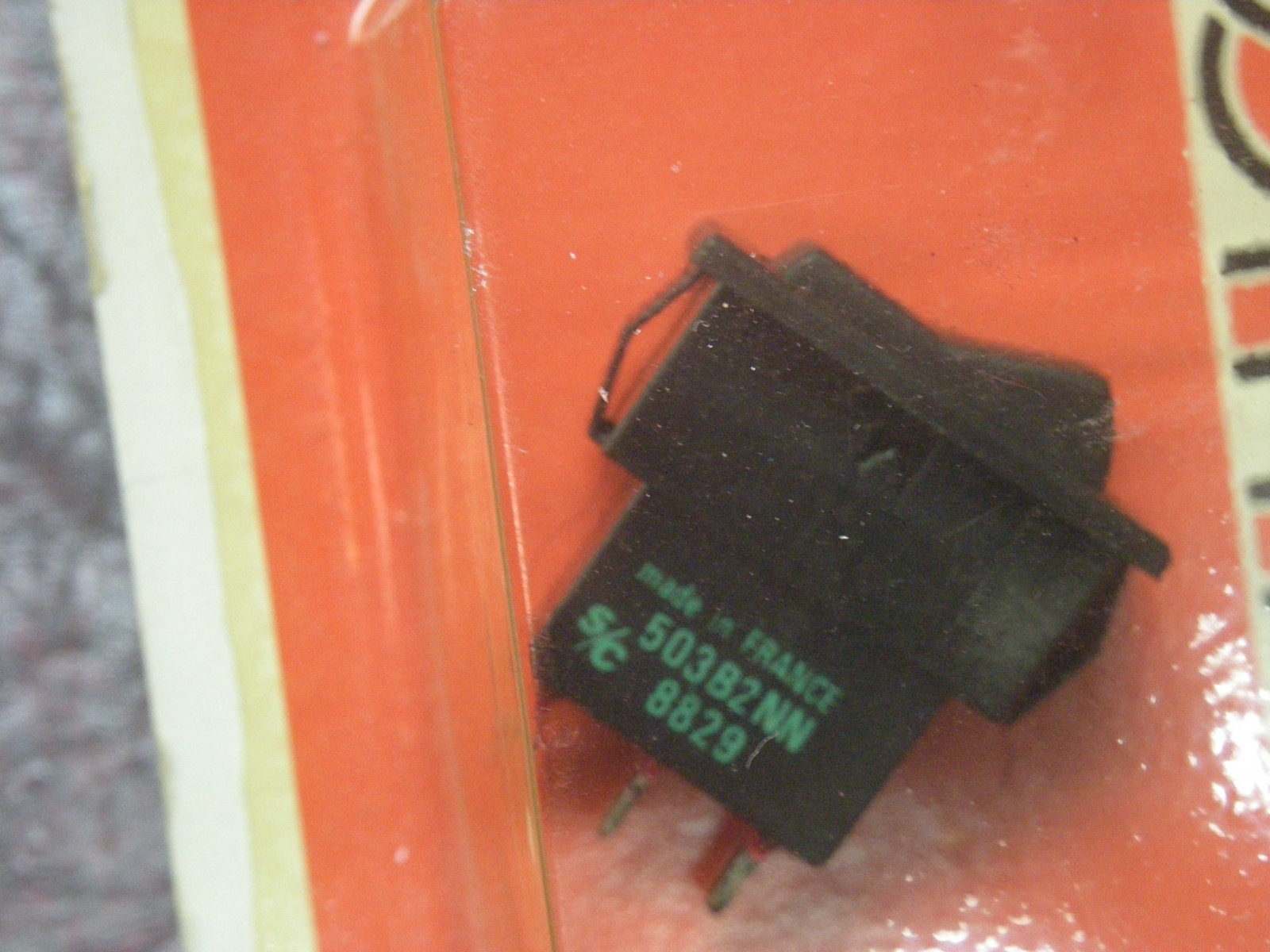 Vintage GC Electronics Miniature Rocker Switch, 125V 4A, 250V 2A, On-Mom On NOS