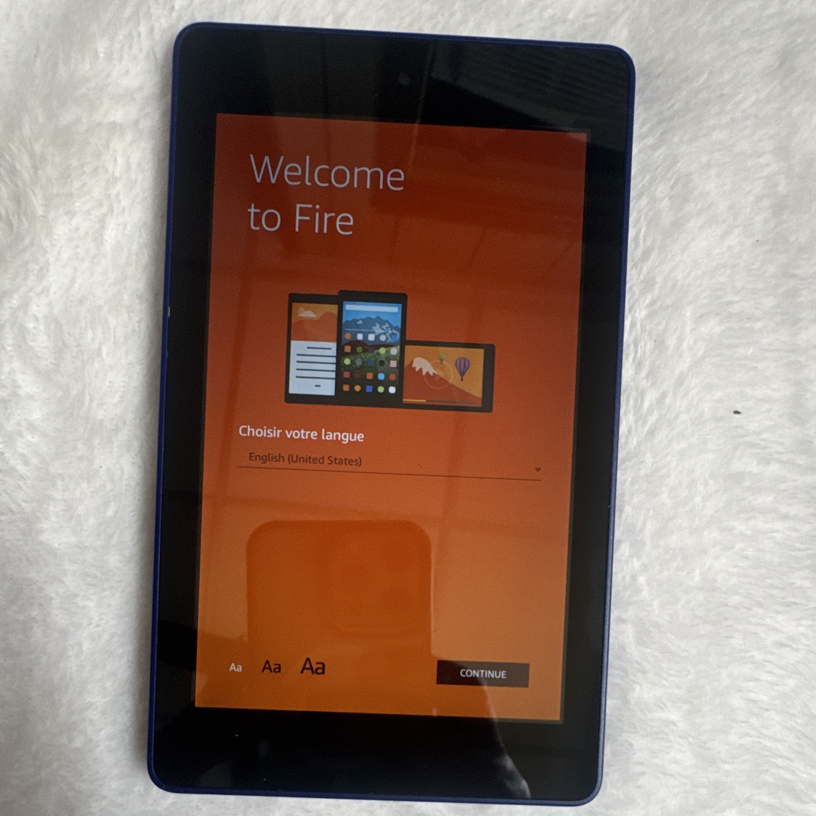 Amazon Fire 6″ 8GB Blue w/ Folio Case PW98VM