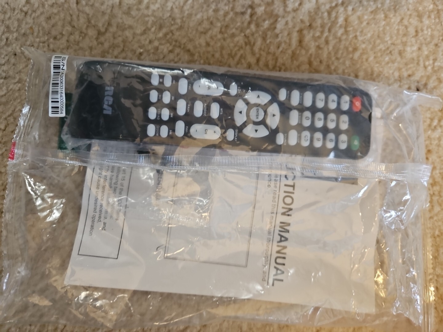RCA TV Remote And Instruction Manual New