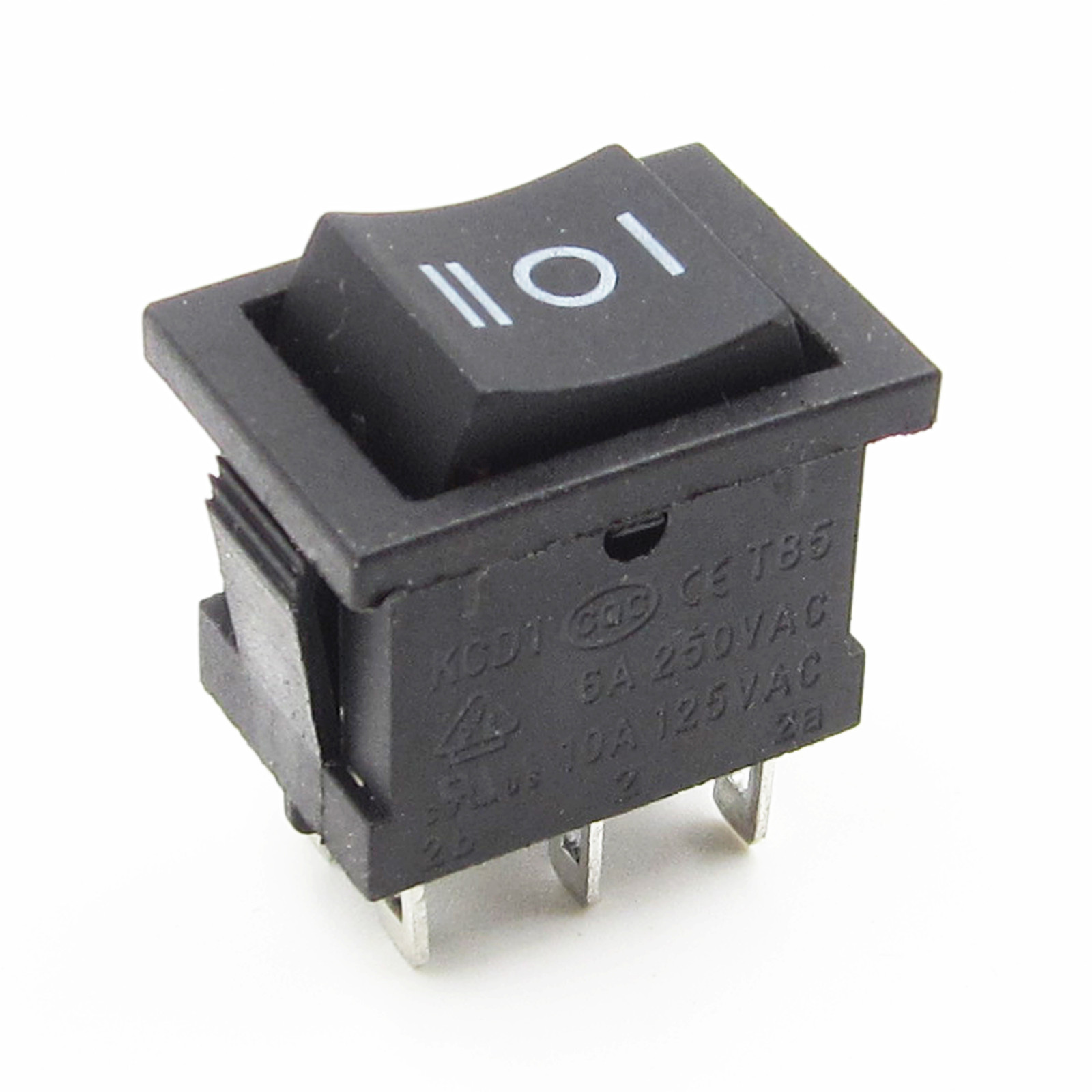 6-Pin DPDT 3-Position Snap in Boat Rocker AC ON-OFF-ON Switch 10A/125V 6A/250V