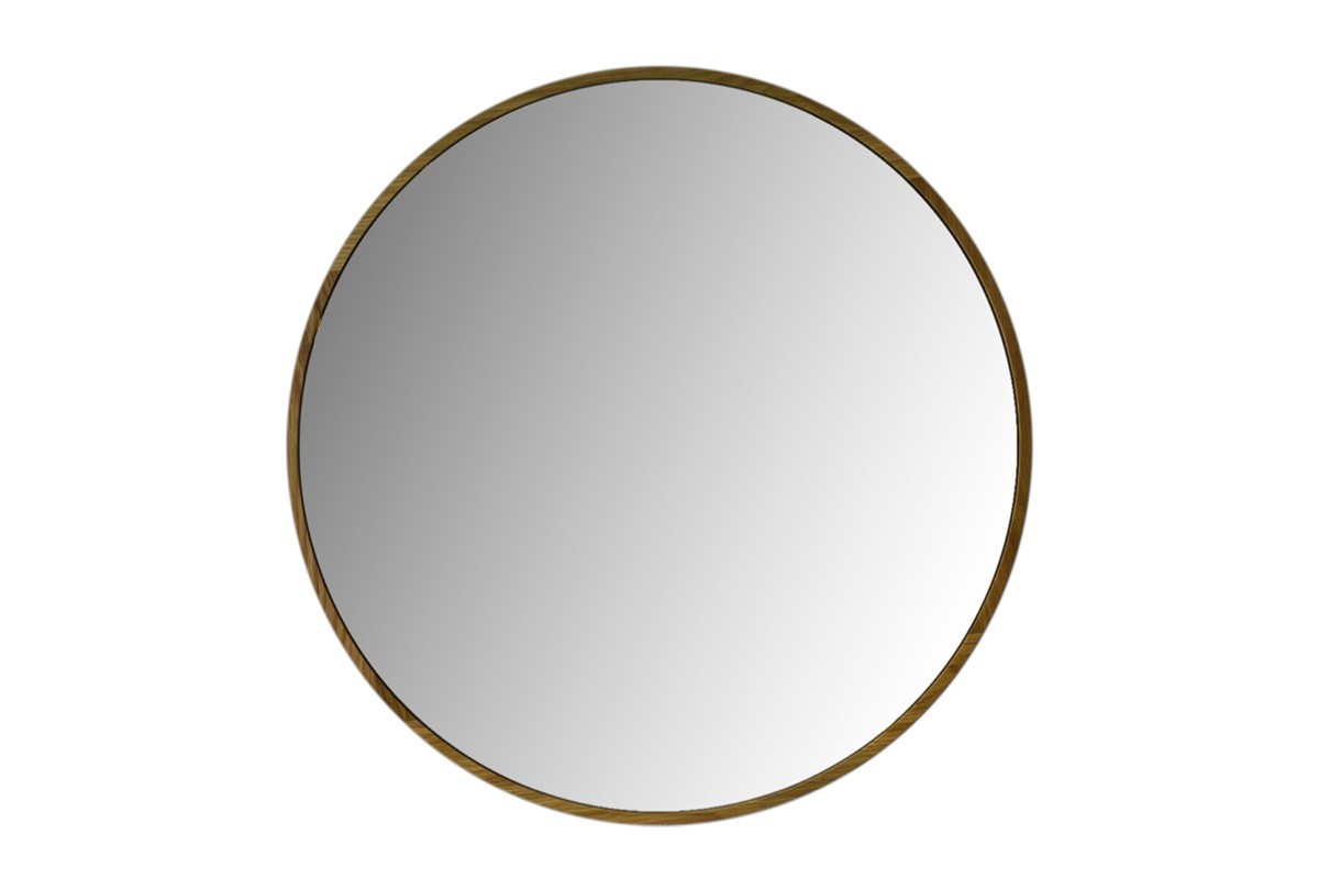 PLAIN Round Mirror Ø79cm Walnut – Discontinued 20% Off