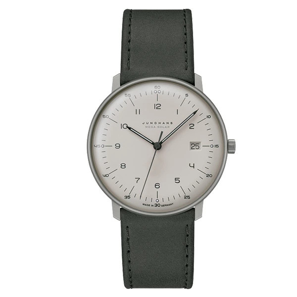 JUNGHANS Mega Solar Men’s Watch Max Bill Radio-Controlled Solar Powered