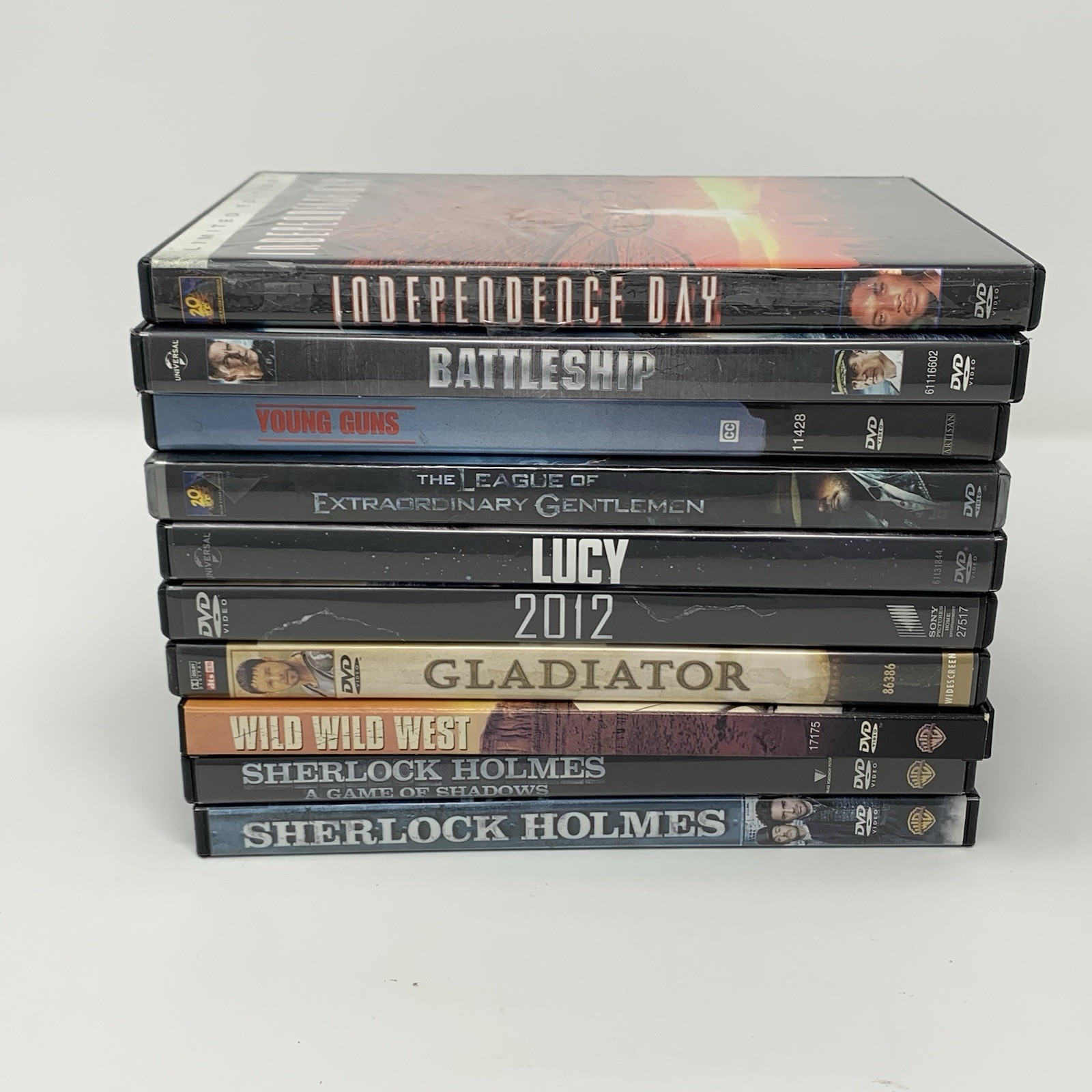 DVD Bundle Movie Lot – Action/Adventure – Gladiator, Wild Wild West, Battleship