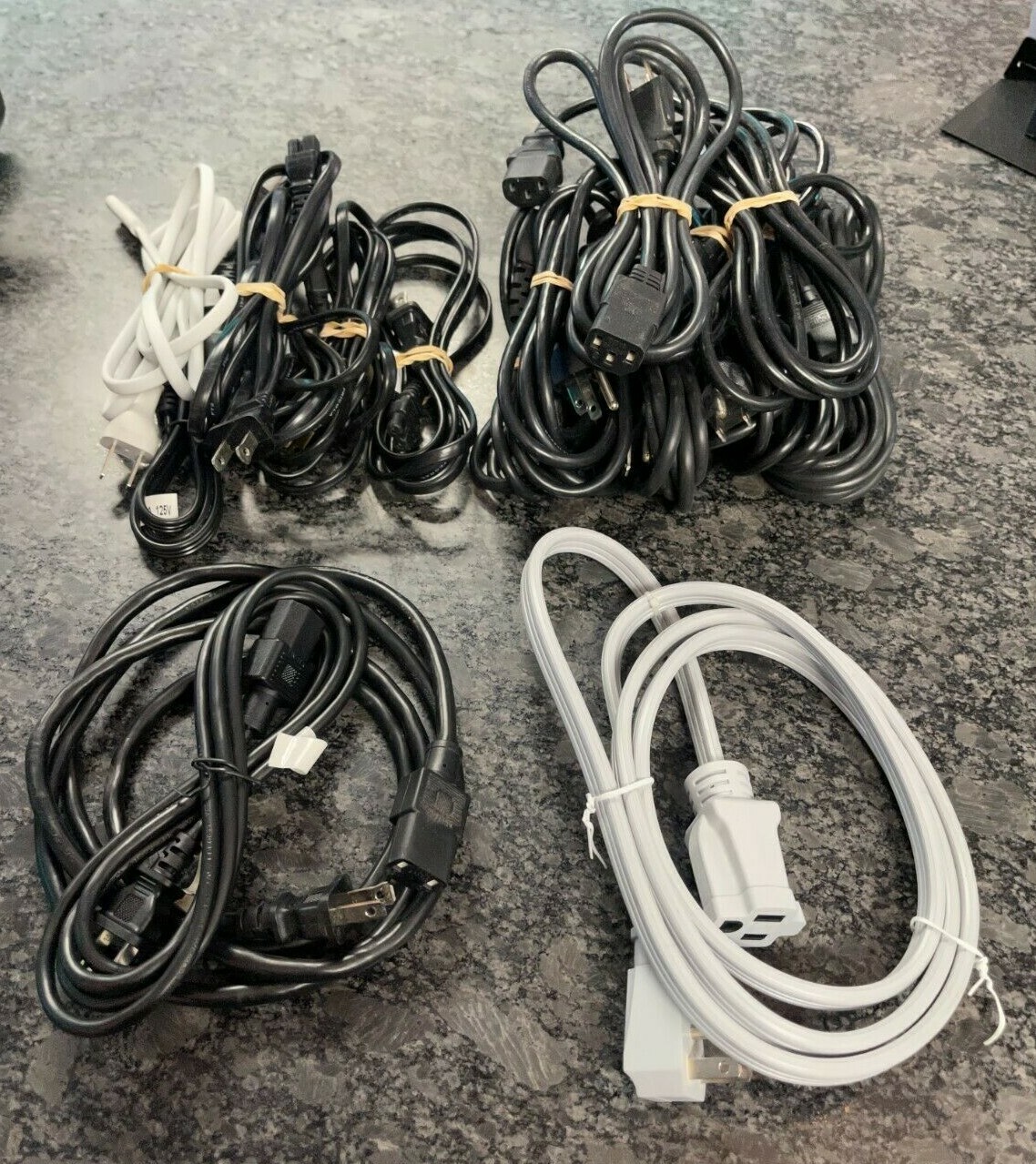 Power Cords, Assorted Lot, 18 Cords