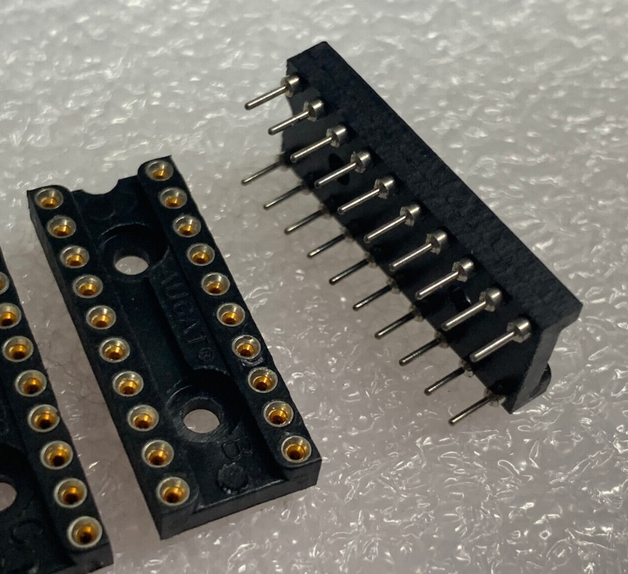 Augat High Quality 20 Pin IC Socket Machine tooled, NOS Gold Contacts, lot of 5