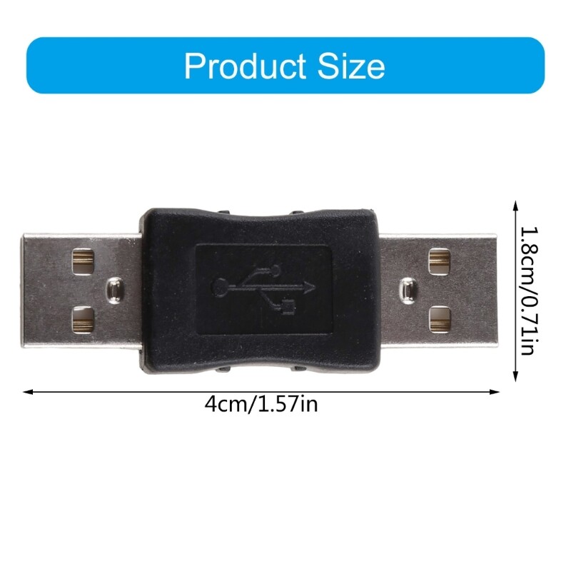 USB 2.0 Adapter Connector USB to USB 48Gbps Male to Male Converter for PC Laptop