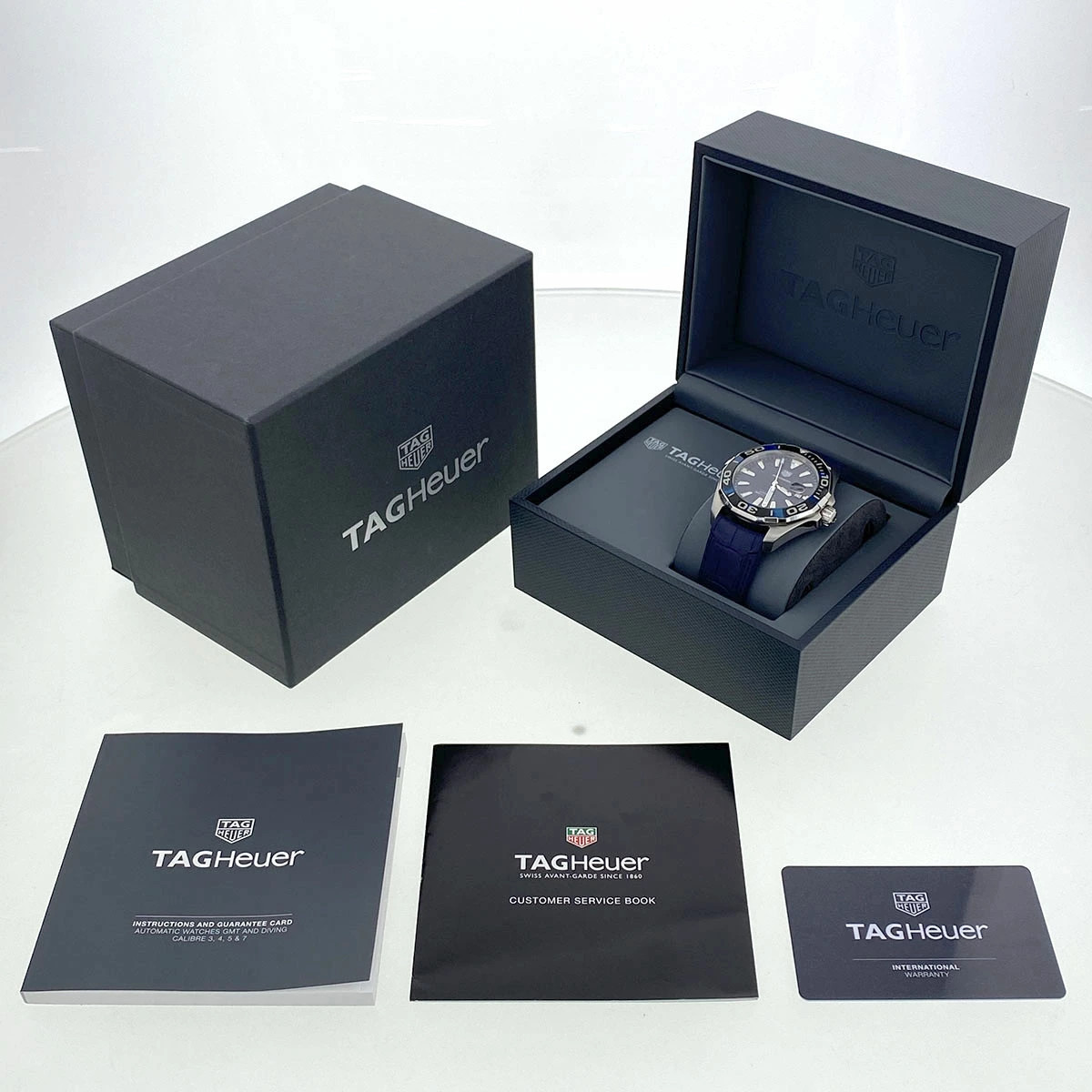 TAG Heuer Aquaracer Calibre 5 Watch Stainless Steel Rubber Blue/Navy Automatic