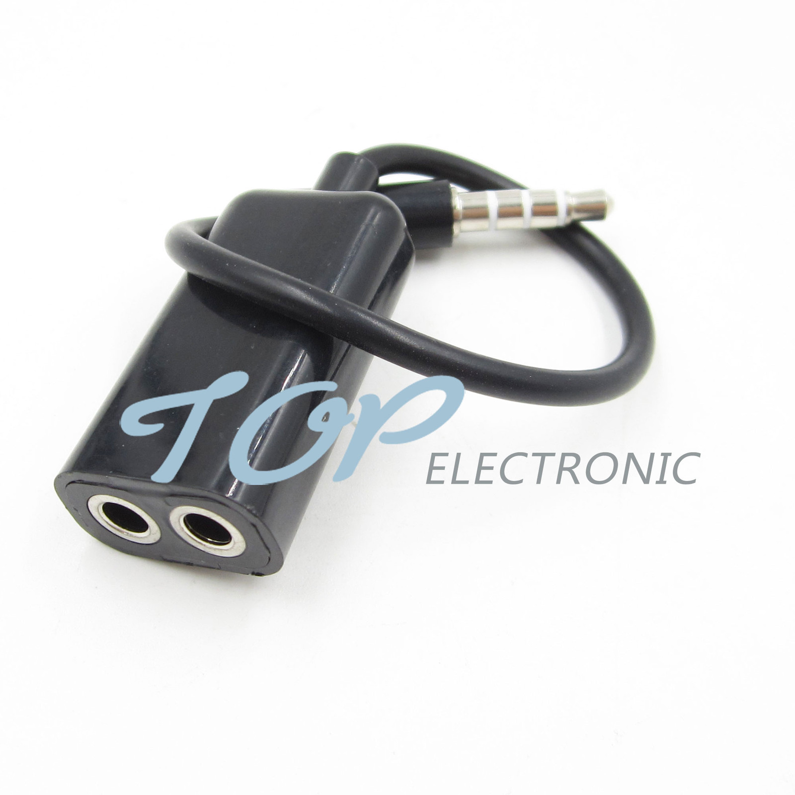 3.5mm Male To 2 Female Splitter Audio Stereo AUX Earphone Mic Adapter Connector