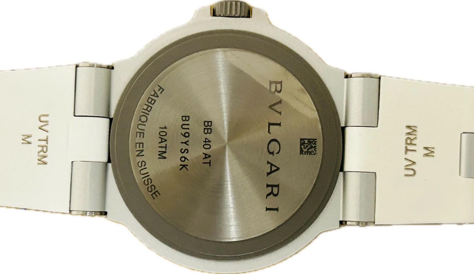 BVLGARI Aluminum BB40AT Men’s Automatic Watch Box Date Round Dial Accessary