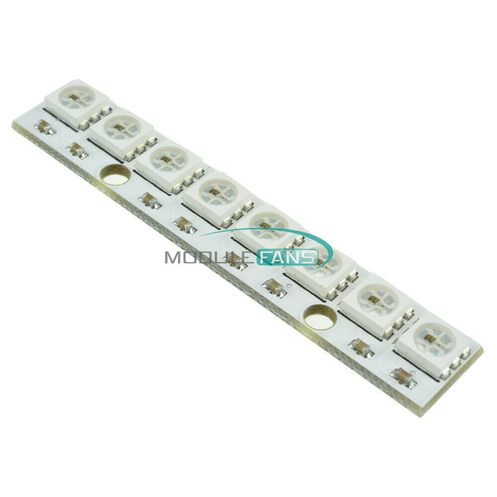 10PCS WS2812 WS2811 5050 RGB LED Lamp Panel Module 5V 8Bit Rainbow LED