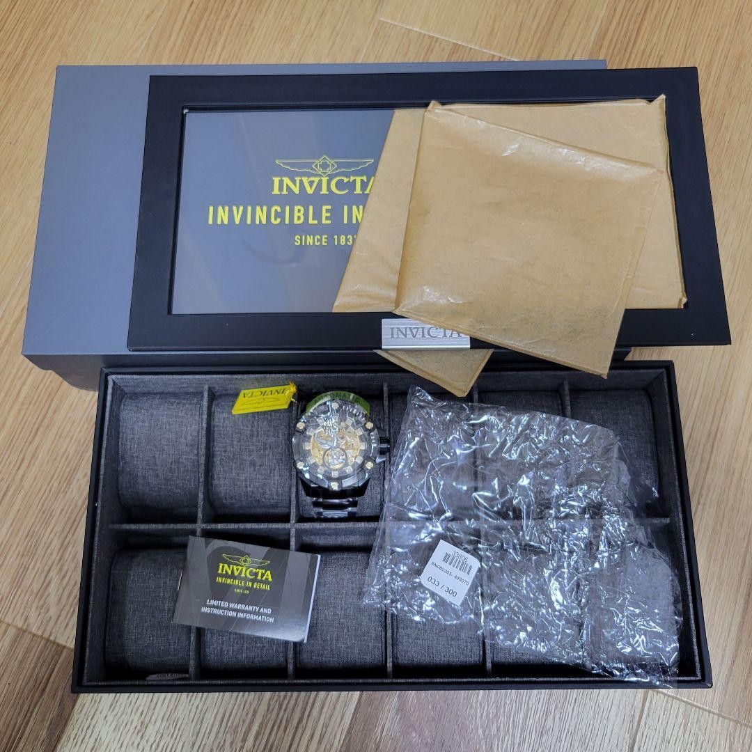 Invicta Reserve Grand Octane Tourbillon 56mm Automatic Watch Gold Dial Black Box