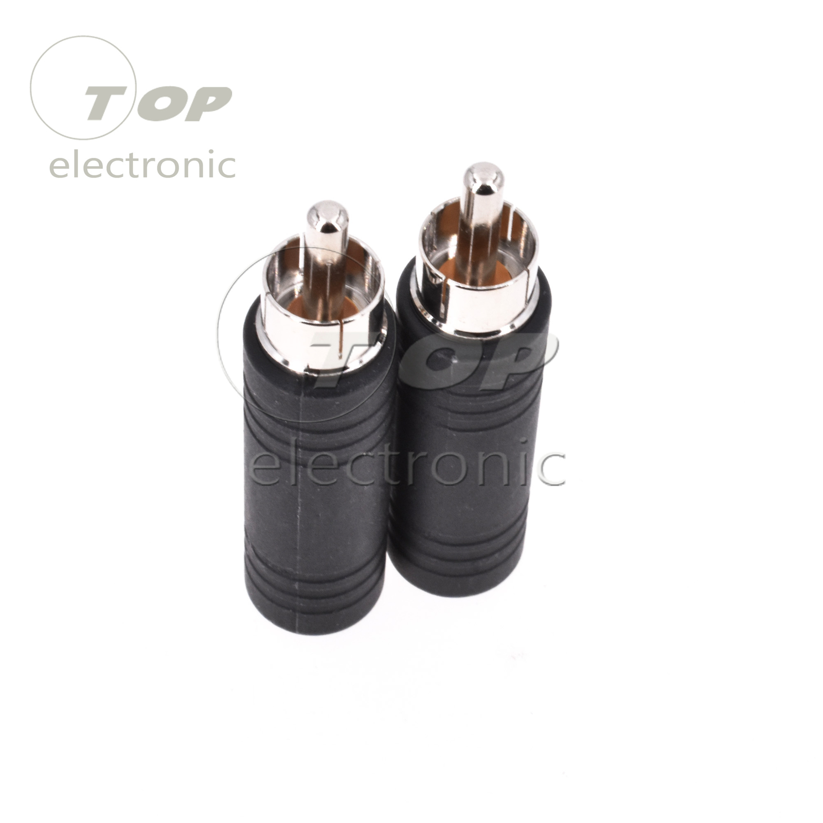 2PCS NEW RCA Male Plug to 1/4 6.35mm Female Jack Audio Adapter Connector