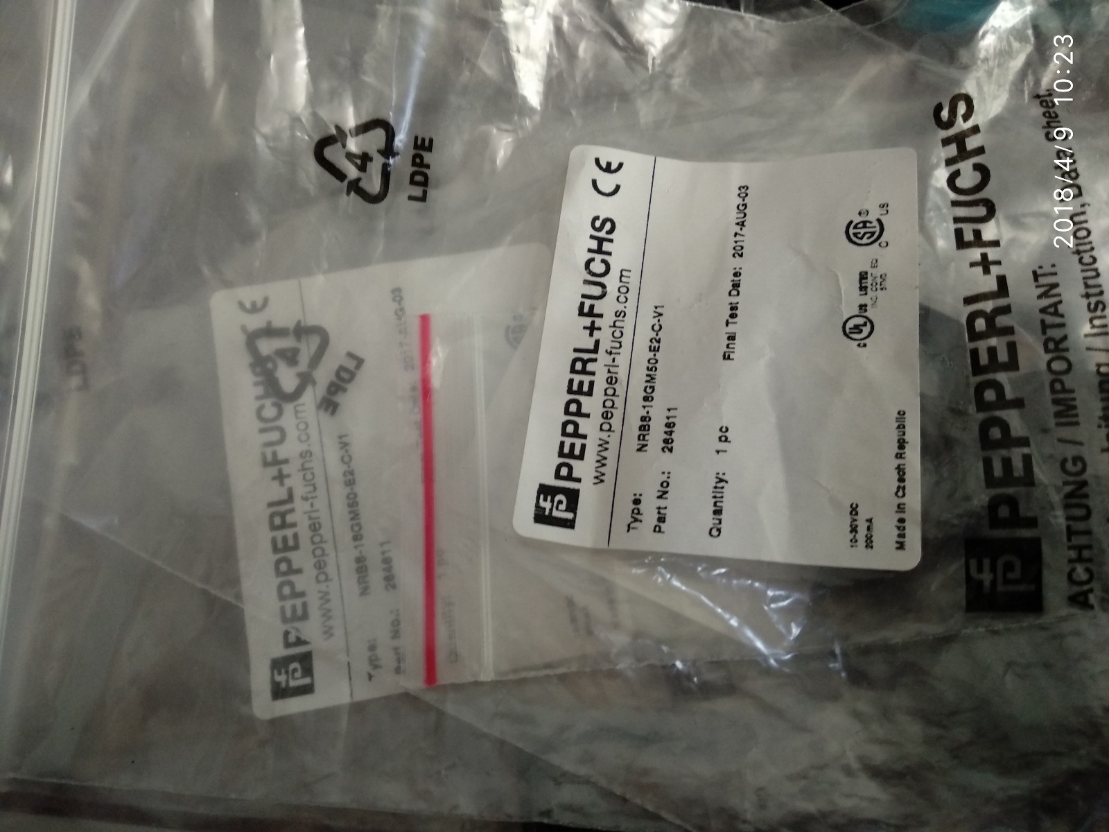 Pepperl-Fuchs NRB8-18GM50-E2-C-V1 IN NEW BOX ALL NEW Proximity sensor