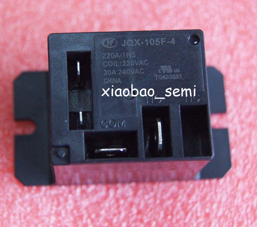 10PCS JQX-105F-4-220A-1HS HF105F-4-220A-1HS 30A COIL 220VAC ORIGINAL Relay