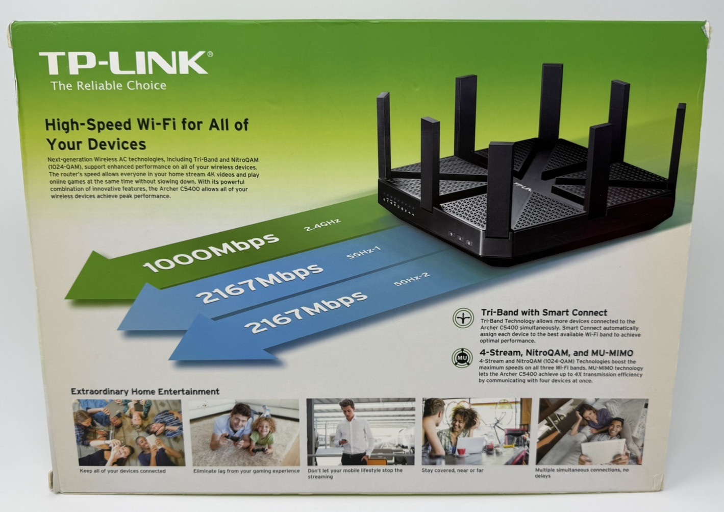 TP-Link Archer C5400 AC5400 Wireless Tri-Band MU-MIMO Gigabit Router
