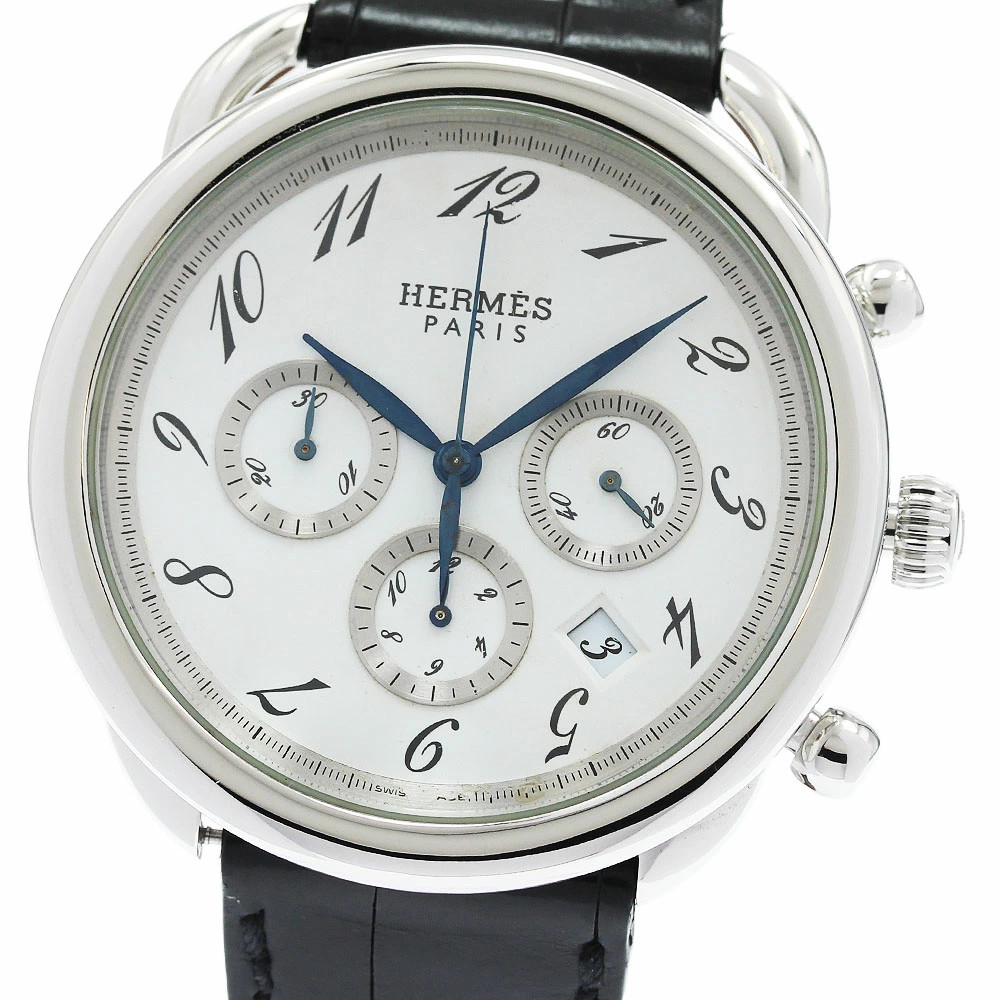 Hermes AR4.910 Arceau Chronograph Automatic Dial White Case (W) 43mm Men’s Watch