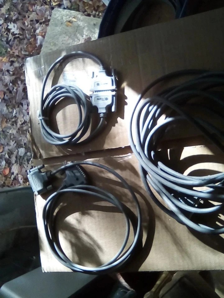 30lb Bulk Lot: Vintage Computing Cables & Parallel/Serial Adapters, TN560, DR500