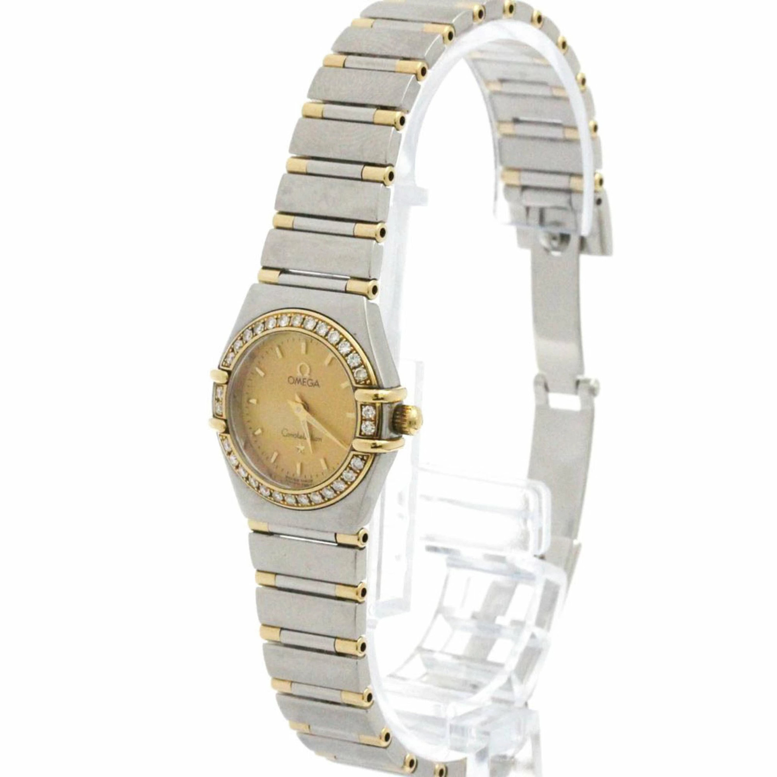 OMEGA Watch Constellation 1367.10 Diamond K18 Gold Stainless Steel Quartz Women