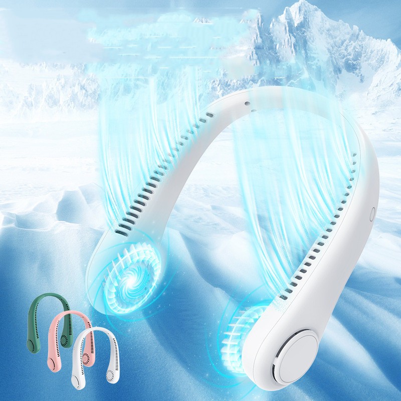 Rechargeable Neck Fan Hands Free USB Mini Fan Traveling Outdoor Sports Fans Port