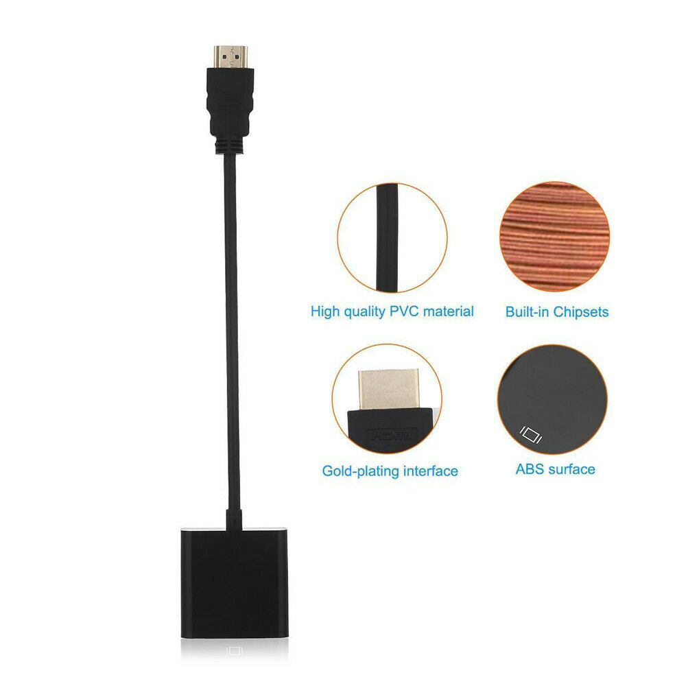 1080P HDMI Male to VGA Female Video Converter Cable for PC DVD HDTV