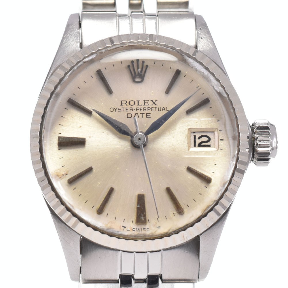 ROLEX Watch Oyster Perpetual Date 6517 Cal.1160 Silver Dial 25mm Automatic