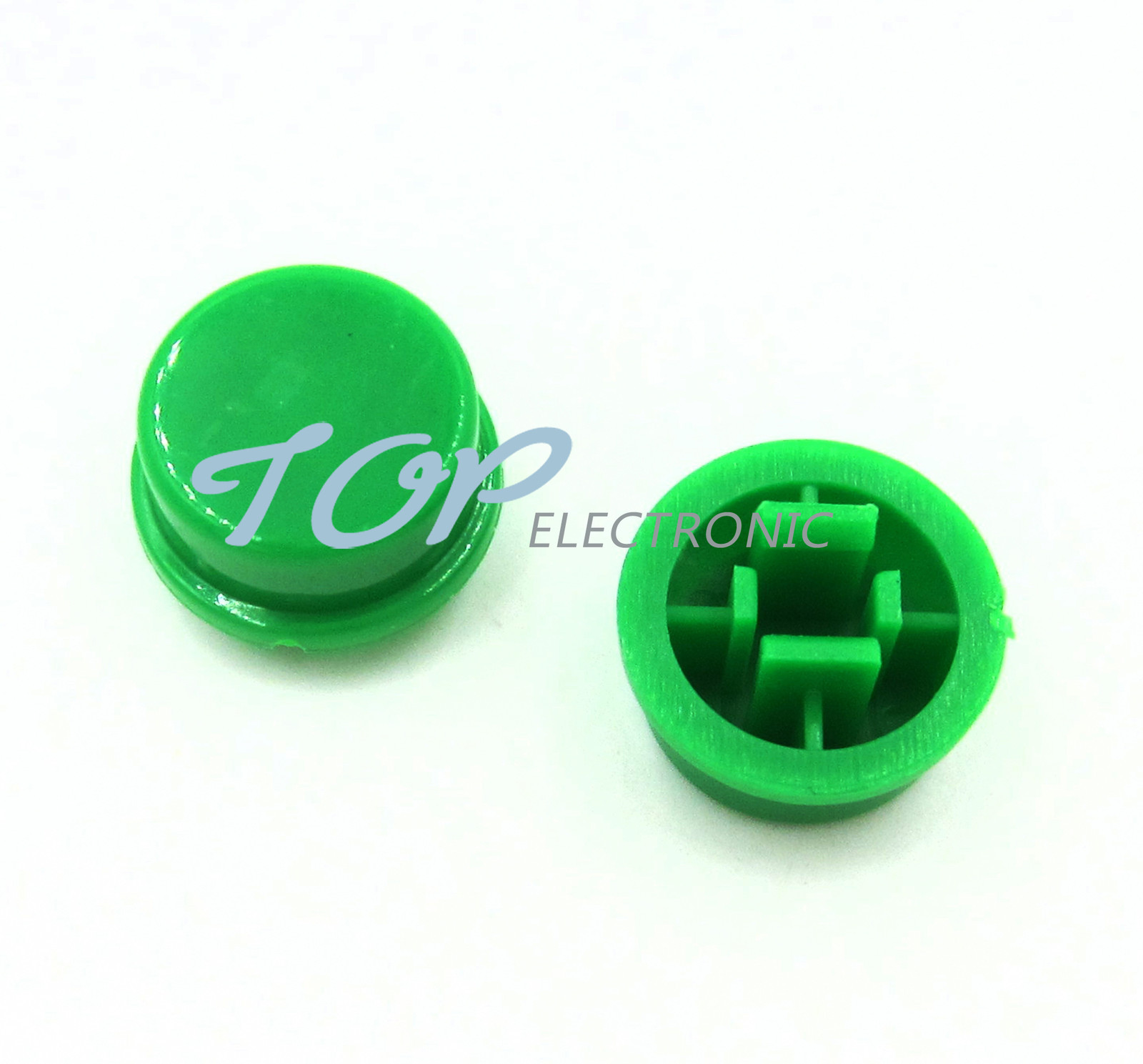 100pcs Green Round Tactile Button Caps For 12×12×7.3mm Tact Switches