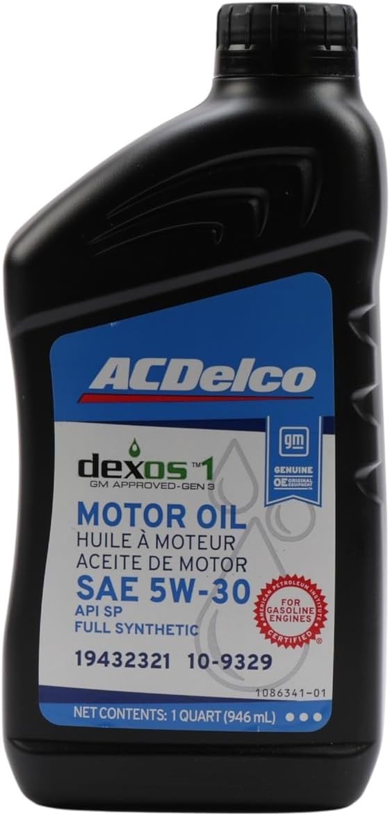 ACDelco GM Original Equipment 10-9329 (19432321) dexos1� GEN 3 Full Synthetic 5W