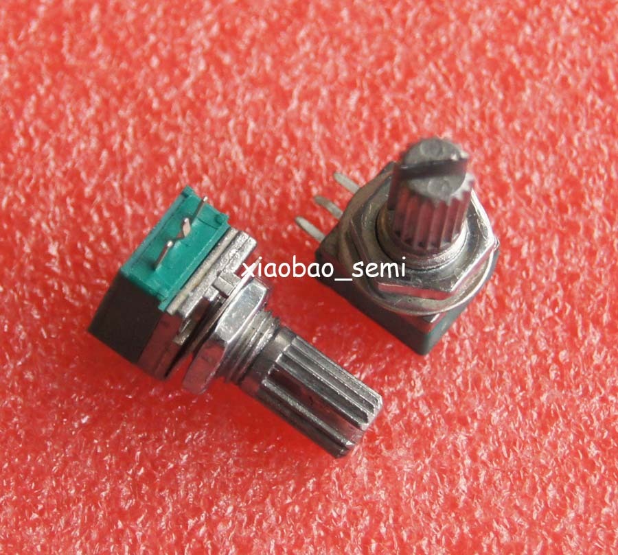 10pcs RK097N B5K Audio Amplifier Sealed Dual Potentiometer 15mm Shaft 3pins