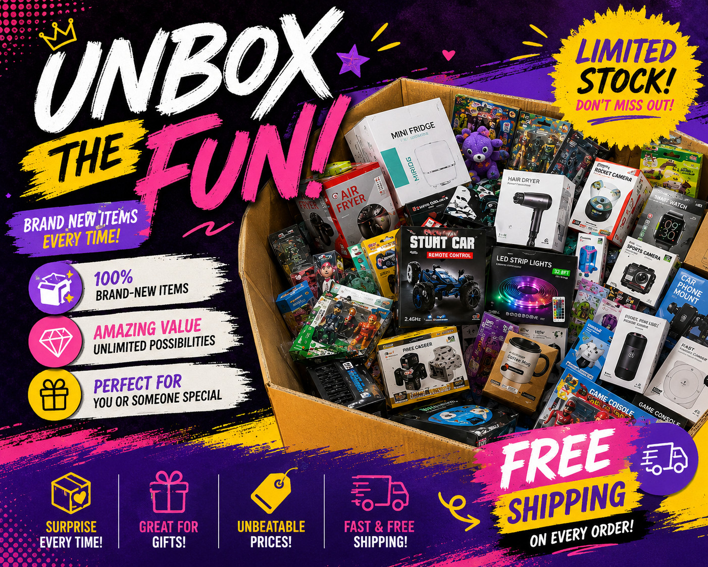 Amazon Mystery Box Electronics – Small Gadgets & Tech Surprise Bundle