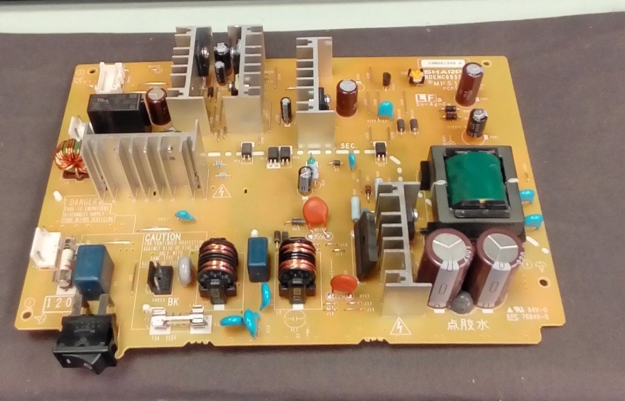 Sharp AR-208D Oem DC Low Voltage 115V Power Supply Assy RDENC0033QSPZ