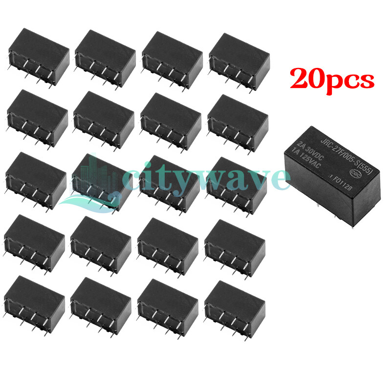20PCS 8pins 5VDC JRC-27F-005-S JRC-27F/005-S Relay