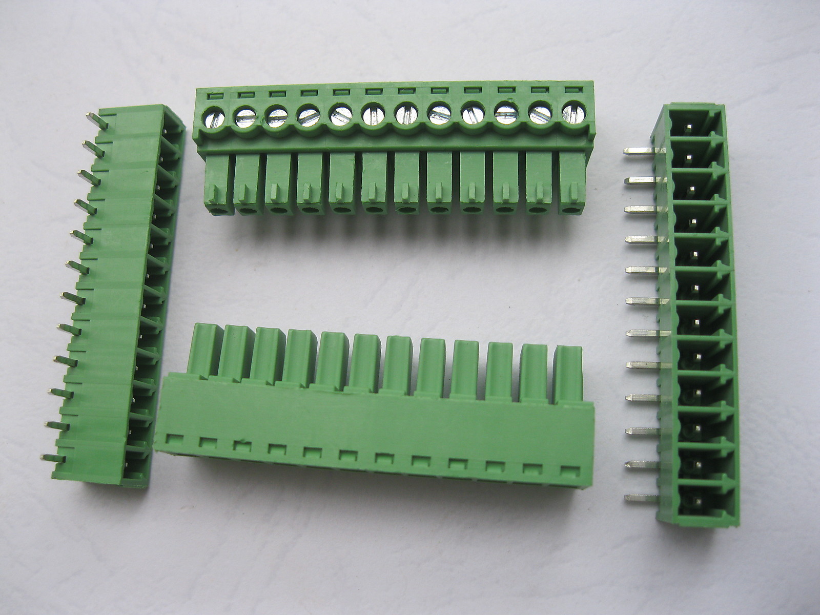 5 pcs Angle 90° 12 pin / way 3.5mm Screw Terminal Block Connector Pluggable Type