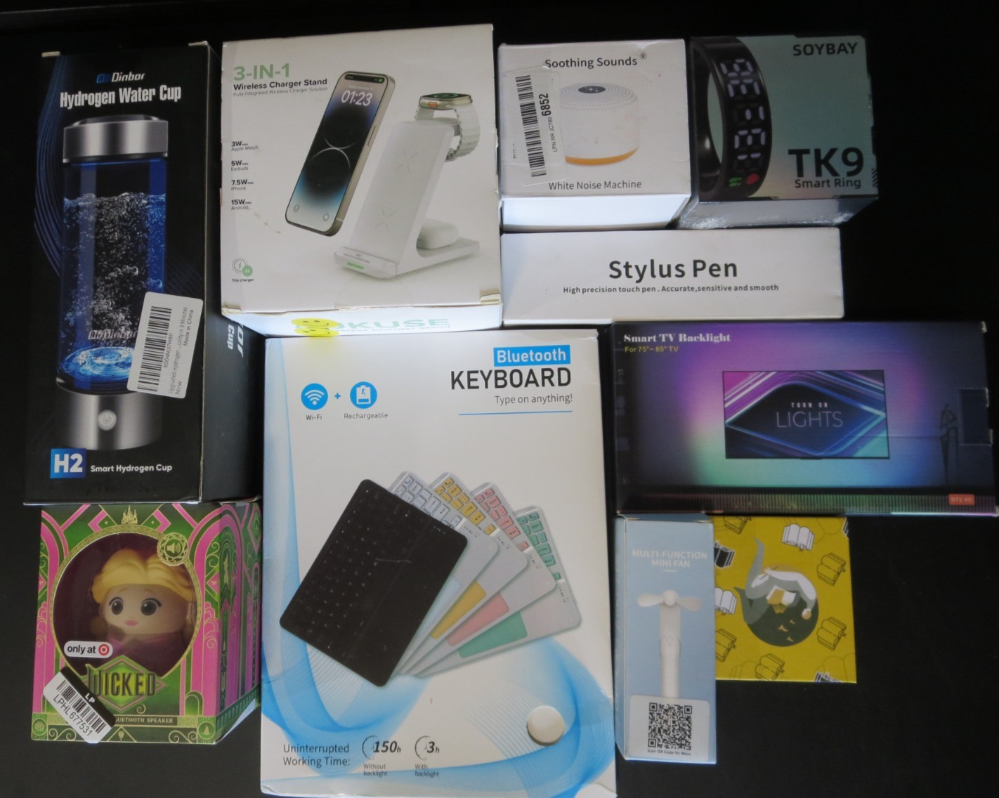 LOT OF 10 Electronics Items for Resale! Keyboard, Charger, Smart Ring – 3