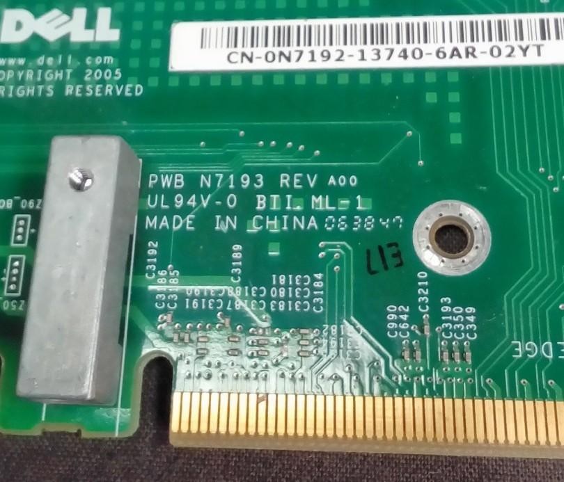 DELL POWER EDGE CARD BOARD 0N7192 N7192