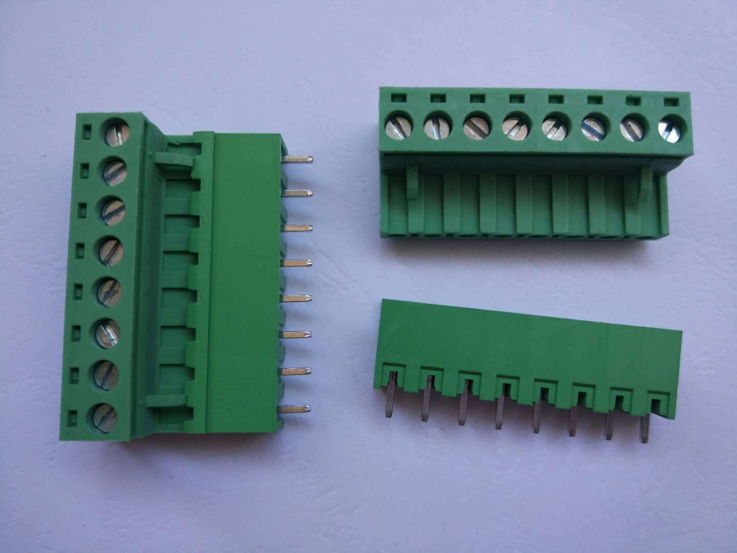 6 pcs 8pin/way 5.08mm Screw Terminal Block Connector Green Pluggable Type