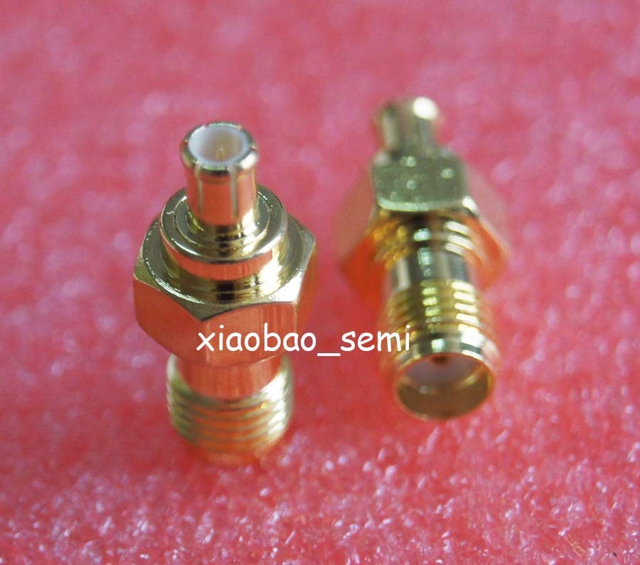 10X Adapter SMA female jack to MCX male plug RF connector straight Gold Plating