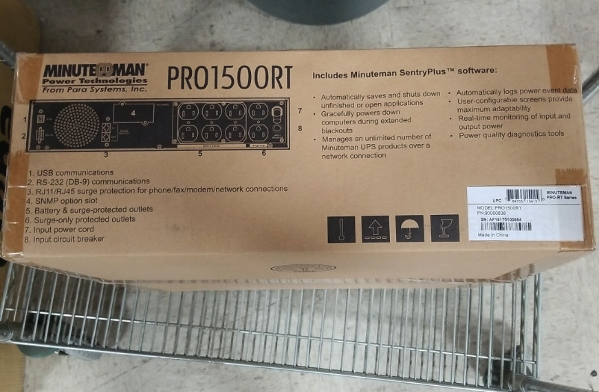 PRO1500RT PRO1500RT 1500VA/1000W Line-Interactive Rack/Tower UPS (New)