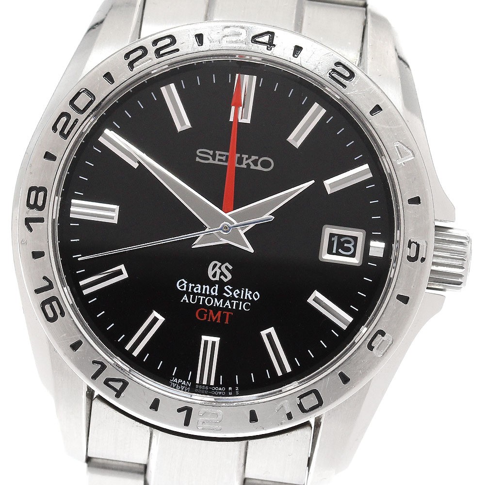 Seiko SBGM001 9S56-00A0 Grand GMT Automatic Men’s Watch Black Date Round Dial
