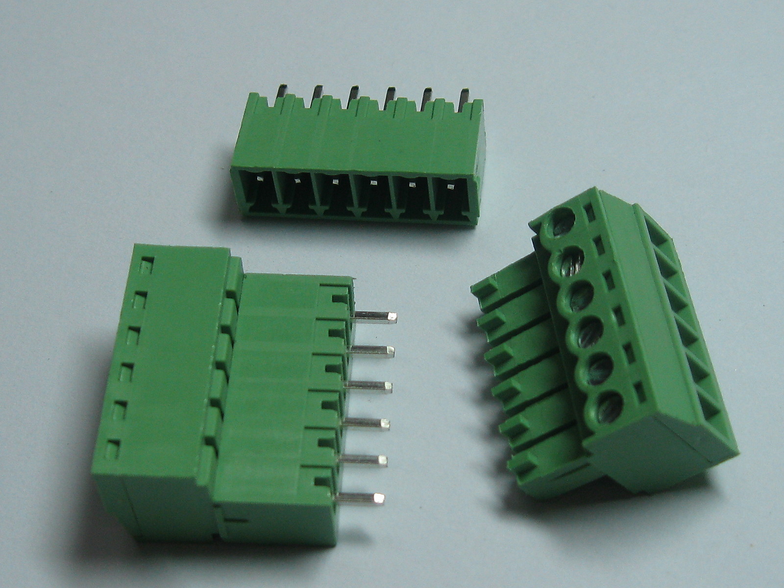 12 x Screw Terminal Block Connector 3.5mm 6pin/way Green Pluggable Type Straight