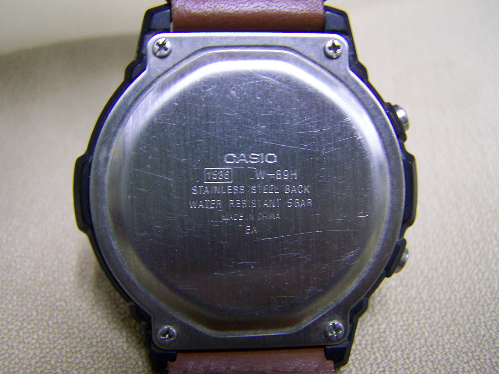 CASIO Illuminator Men’s Nice 5-ATM Quartz LCD Sport Watch +New lithium Battery