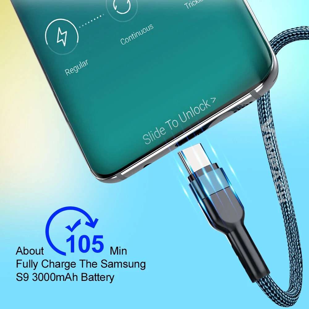 Fast Charging Data Cord, USB C to Type C 1 Meter Long FREE SHIPPING GLOBAL