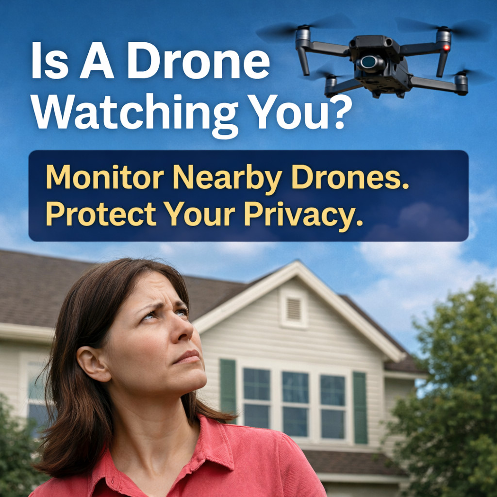 Police Drone and Pilot Detection Device –Handheld Remote ID Receiver for Phone–