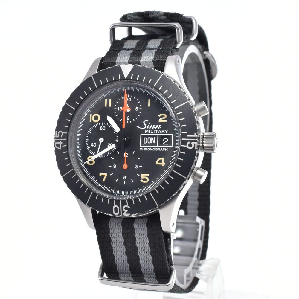 SINN Watch 156.B Military Chronograph Black Automatic Men’s with Box, Warranty