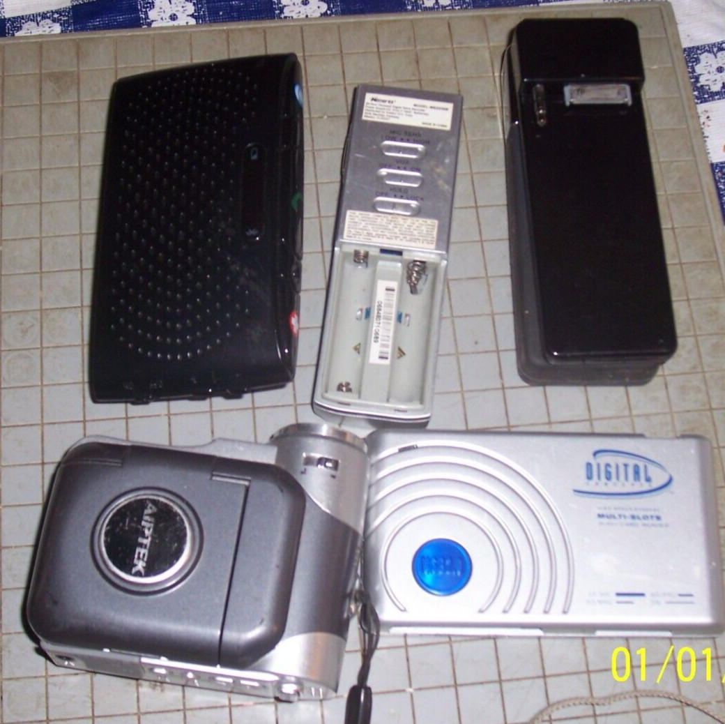 Electronics Junk Drawer Grab Bag Aiptex Memorex Verizon Telematics Digital iluv