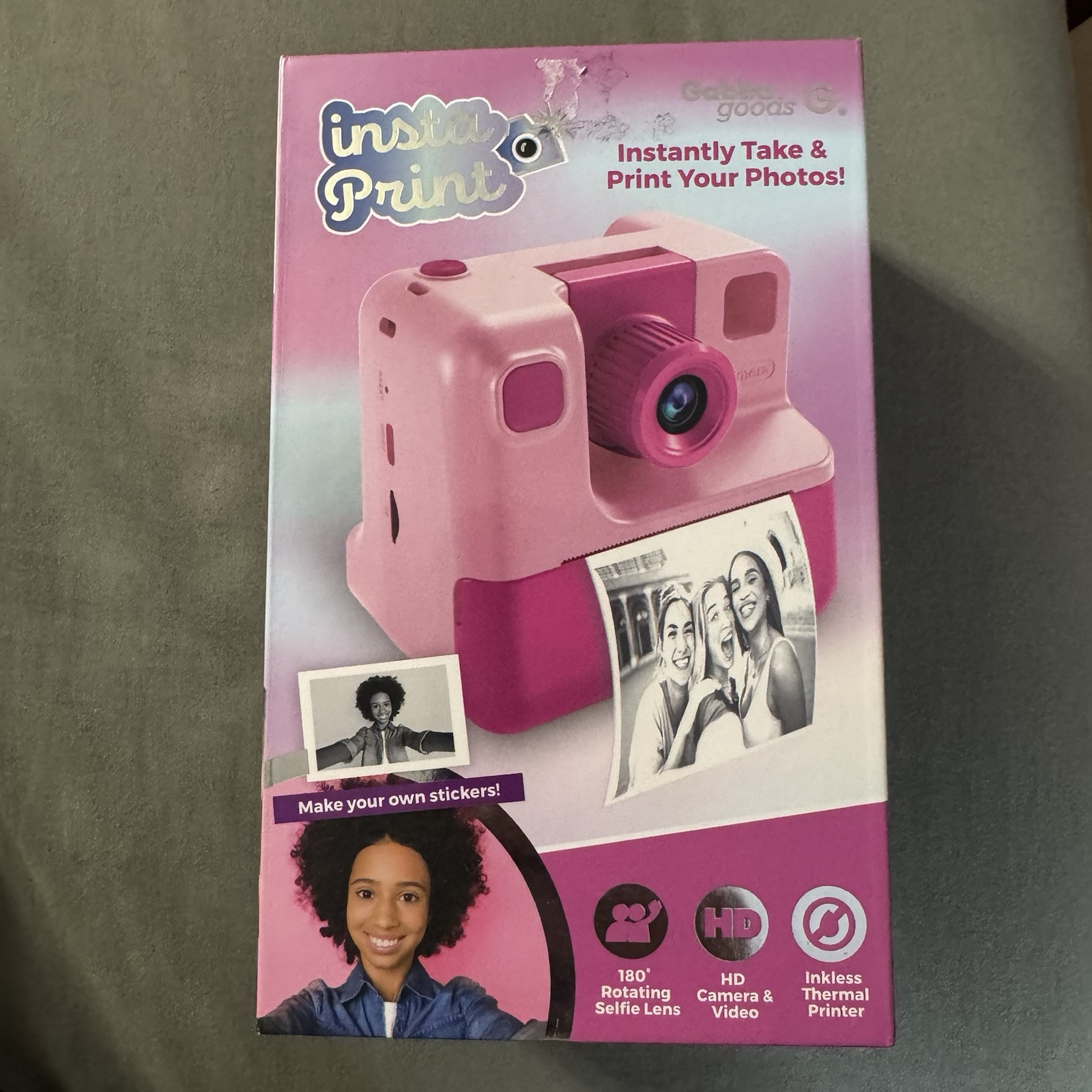 GabbaGoods Instant Print Kids Camera For 3-9 Year Old Kids With 26 Mega Pixel