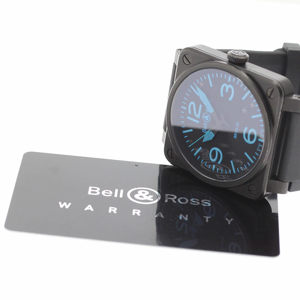Bell & Ross Watch BR03-92BLUE BR03-92 Blue Date Automatic Men’s Rare w/Warranty